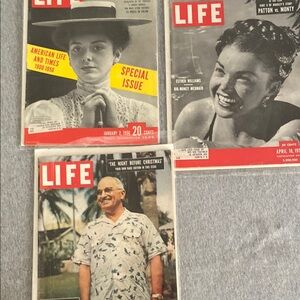 Lot of 3 1950-1951 Vintage LIFE Magazine Collection -Super Nice Condition
